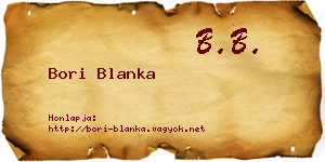 Bori Blanka névjegykártya