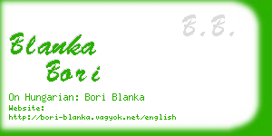 blanka bori business card
